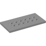 Lego deska (destička) 4x8 se 12-ti study uprostřed, světle modro šedá (4215405)